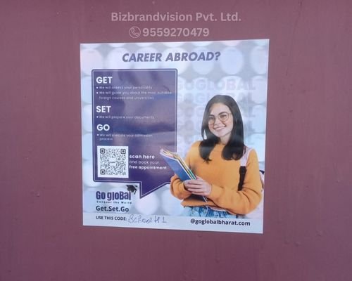 Branding sticker pasting services in Lucknow and across India by Bizbrandvision Pvt. Ltd.