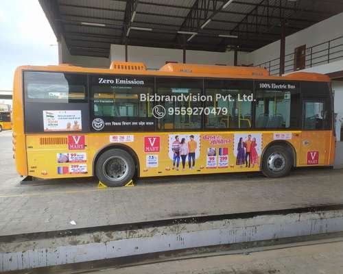 Bus advertisement services by Bizbrandvision Pvt. Ltd. for high-visibility mobile advertising across cities