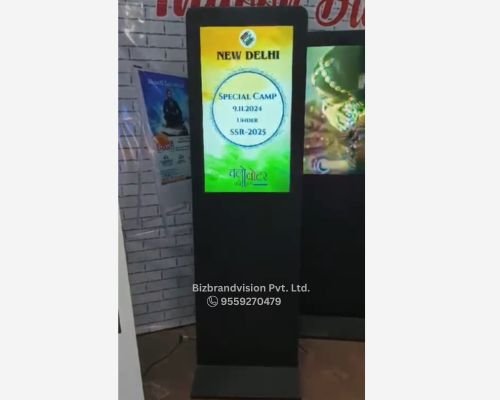 Digital standee advertising services by Bizbrandvision Pvt. Ltd. for modern promotional displays
