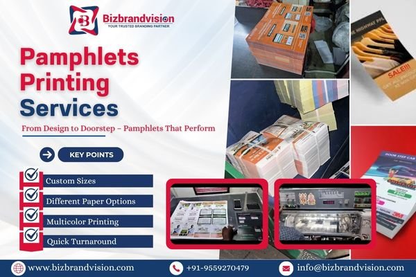 Bizbrandvision Pvt. Ltd. offers double-sided pamphlet printing services in Lucknow and across India