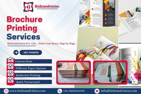 Multi-page brochure printing services pan India by Bizbrandvision Pvt. Ltd. for product catalogs and profiles