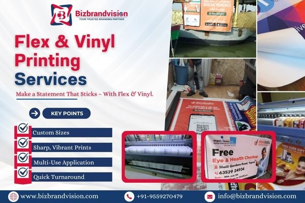 Outdoor flex banner printing services in Lucknow by Bizbrandvision Pvt. Ltd. for hoardings and displays