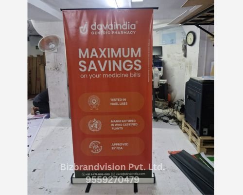 Rollup standee printing with pan India delivery by Bizbrandvision Pvt. Ltd.